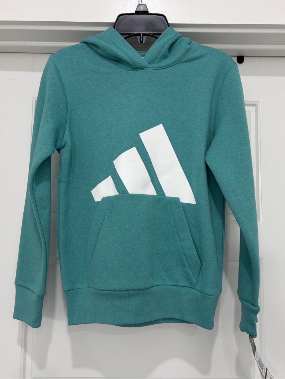 adidas Teal Pullover Hoodie with White Logo